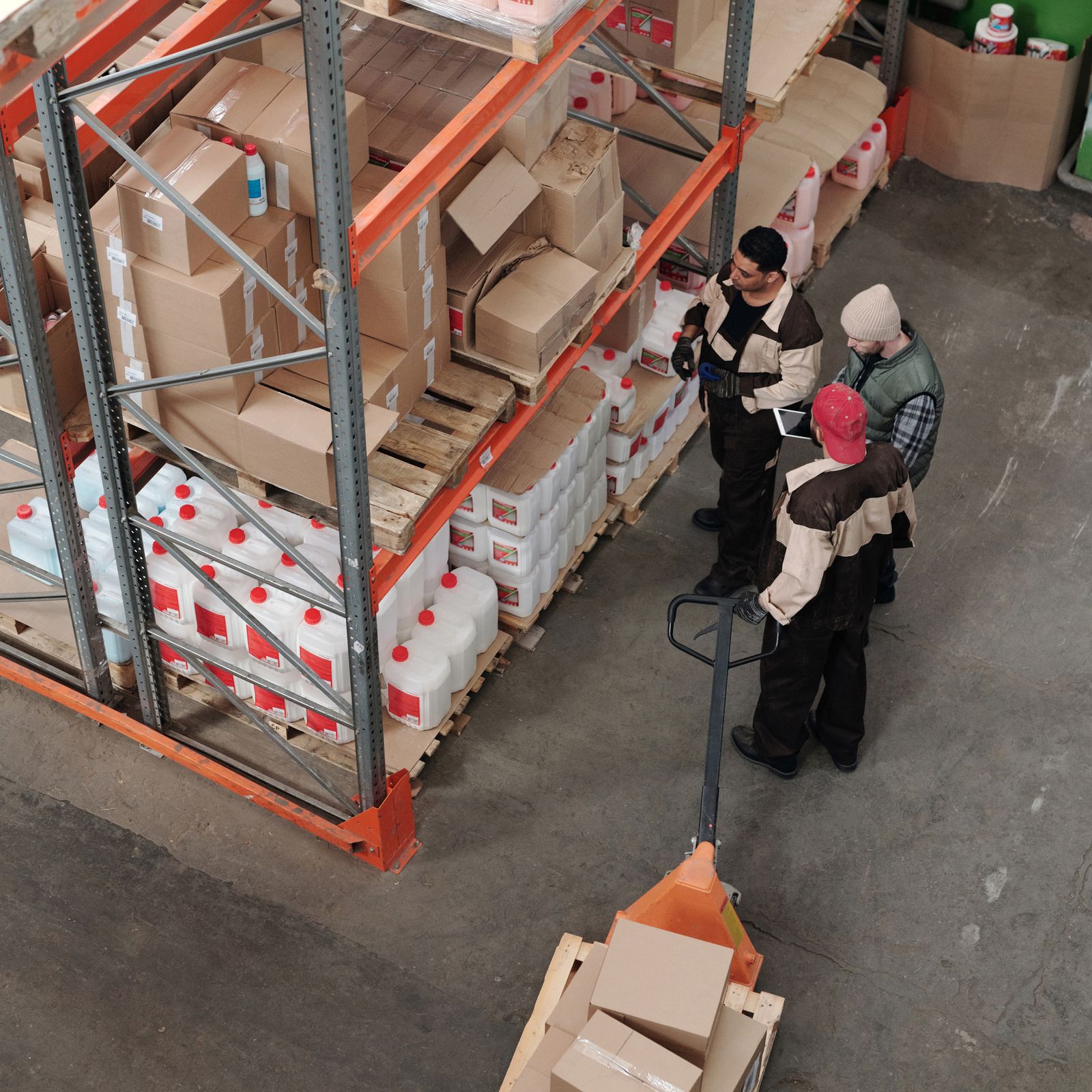 PPE-ready cold-store workers in a Cape Town warehouse